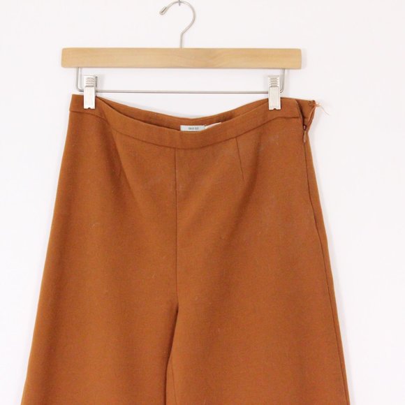 *Urban Outfitters Kimchi Blue Wide Leg High Rise Orange Cropped Dress Pant - Picture 3 of 4